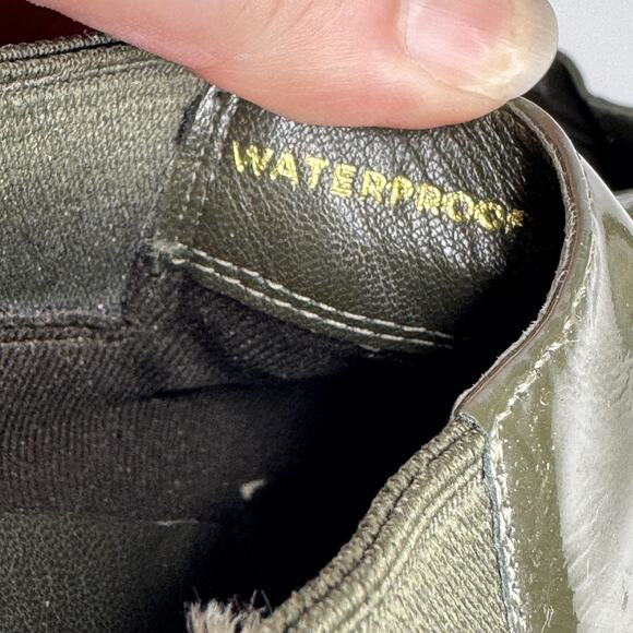 Cole Haan Shoes Womens Size 6.5 Green Waterproof Patent Slip On Comfort Chore - Picture 10 of 14